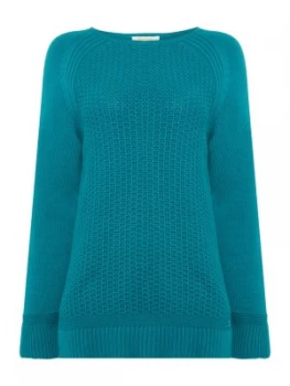 Image of Barbour Birdport Long Sleeve Round Neck Jumper Turquoise