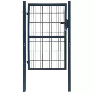 image of 2D Fence Gate (Single) Anthracite Grey 106 x 170cm Vidaxl Grey