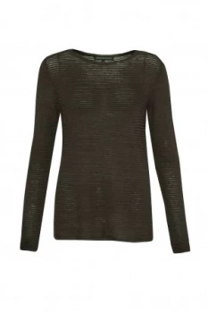 image of French Connection Richter Knits Ribbed Jumper Green