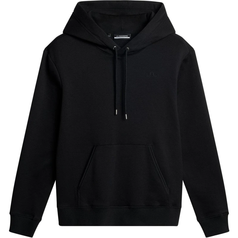Image of J Lindeberg Mens Junior Lind Alpha Pull Over Hoodie Black male Medium
