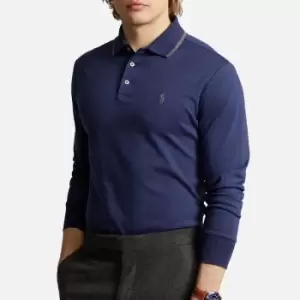 Image of Polo Ralph Lauren Cotton-Jersey Long Sleeved Polo Shirt - S