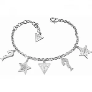 image of Ladies Guess Rhodium Plated FeelGuess Bracelet