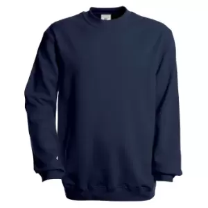 Image of B&C Unisex Set In Modern Cut Crew Neck Sweatshirt (2XL) (Navy Blue)