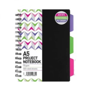 Image of 2Do A5 Wirebound Project Book, Ruled 120 Pages and Repositionable Dividers