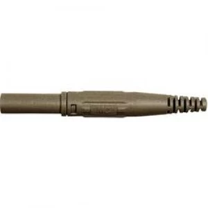 Image of Jack plug Plug straight Pin diameter 4mm Brown Staeubli