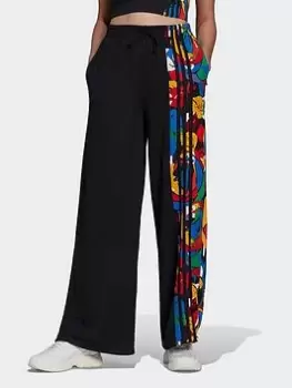 Image of adidas Originals Tracksuit Bottoms, Black/Multi, Size 8, Women