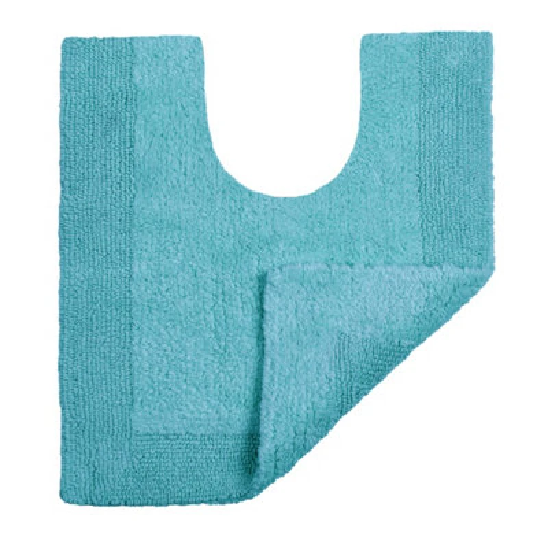 Image of Allure Bath Fashions Elegance Reversible Heavyweight Pedestal Mat - Turquoise