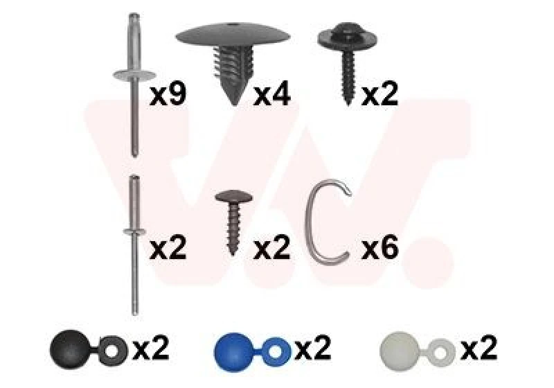 Image of VAN WEZEL Mounting Kit, bumper VAN WEZEL 4373794