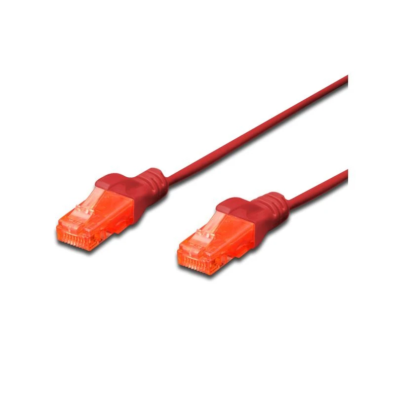 Image of FDL SLIM 0.25M CAT.6 UTP LSZH PATCH CABLE - RED (SNAGPROOF)