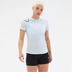 image of New Balance Impact Short Sleeve Run T-Shirt Womens - Blue