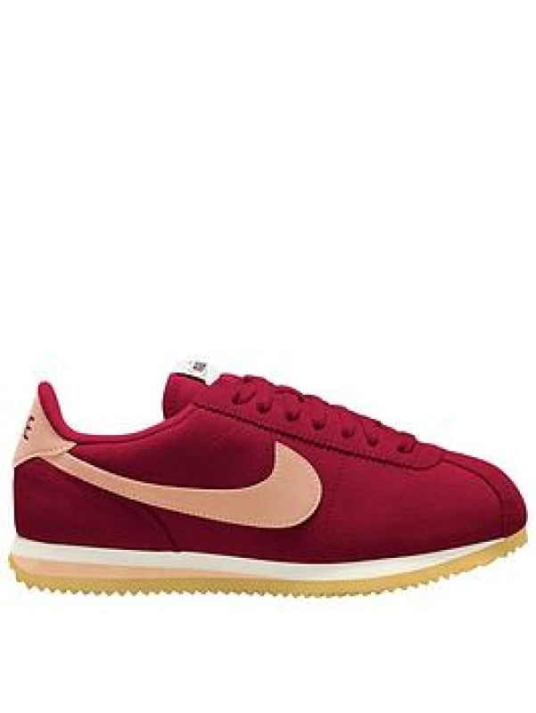Image of Nike Cortez Textile Runners Womens - Red Female 6