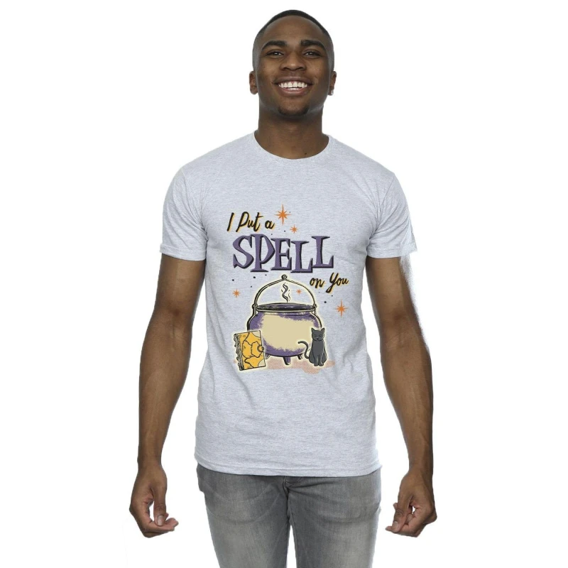 Image of Disney Men Hocus Pocus Spell On You T-Shirt in Grey Size: Small Grey S Male 5063153039360