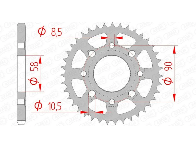 Image of AFAM 10201-40 Chain Sprocket Chain Sprocket (5479)
