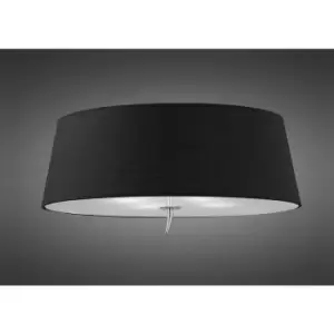 Image of Ceiling lamp Ninette 4 Bulbs E27, polished chrome with Black shade