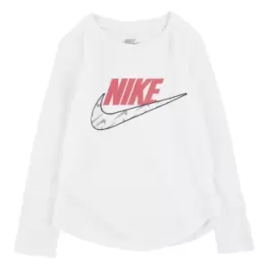 image of Nike Long Sleeve Futura Tee Infant Girls - White