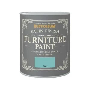 image of Rust-Oleum Teal Satin Furniture Paint 0.75L