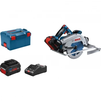 image of Bosch GKS 18V-68 GC BITURBO 18v Brushless Guide Rail Compatible Connect Ready Circular Saw 190mm 2 x 8ah Li-ion Charger Case