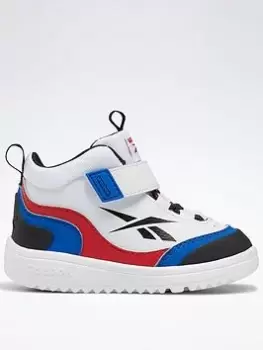 Image of Reebok Weebok Storm X Shoes, White/Blue, Size 5 Younger, Women
