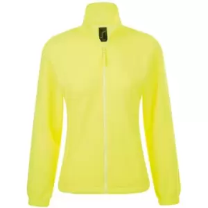 image of SOLS Womens/Ladies North Full Zip Fleece Jacket (L) (Neon Yellow)