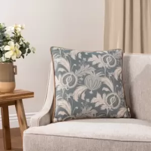 Image of Chatsworth Heirloom Piped Cushion Petrol, Petrol / 43 x 43cm / Polyester Filled