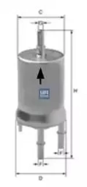 Image of 31.833.00 UFI Fuel Filter Petrol