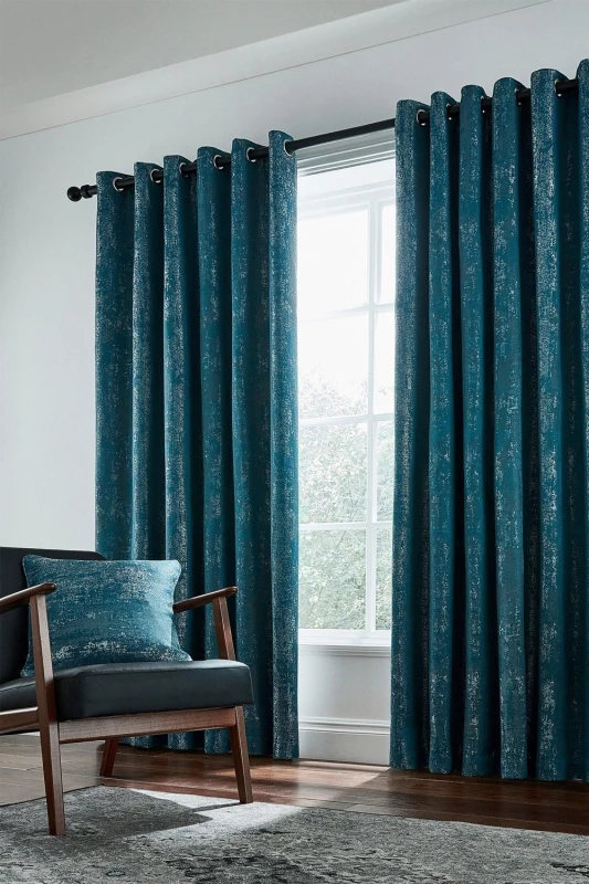 Image of Helena Springfield Helena Springfield 'Roma' Woven Lined Curtains in Emerald Size: 167cm width x 183cm drop Emerald 167cm width x 183cm drop Unisex