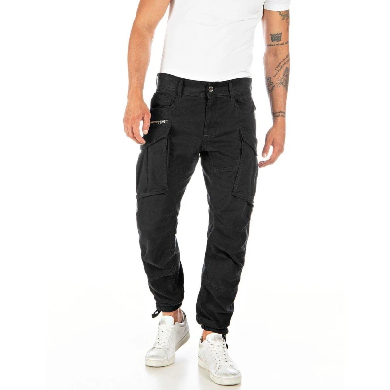 Image of Replay Joe Cargo Trousers - Black 36 S