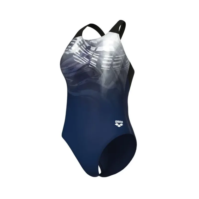 Image of Womens 1 Piece swimsuit Arena Dreaming V Back Bleu Female 46