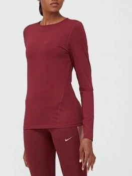 Image of Nike Training Pro Long Sleeve Top - Beetroot Purple