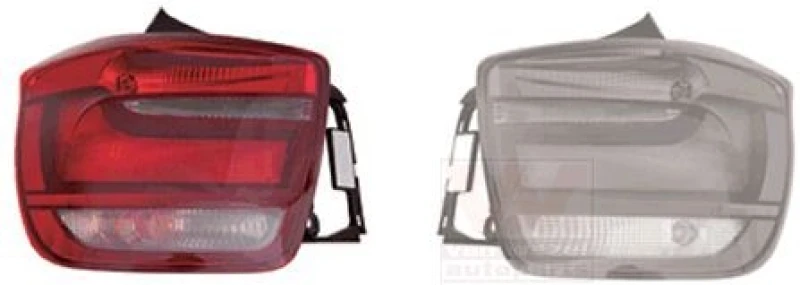 Image of VAN WEZEL 0633931 Rear light without bulb holder, Left Combination Rearlight (391)