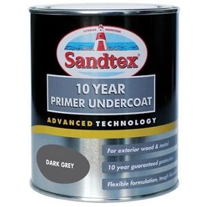 image of Sandtex Dark grey Metal & wood Undercoat 0.75L