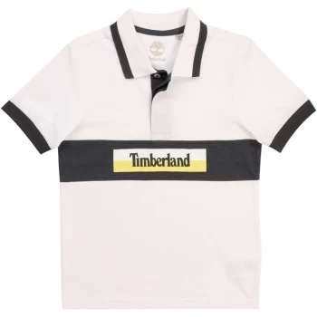 image of Timberland Short-sleeved cotton polo - WHITE