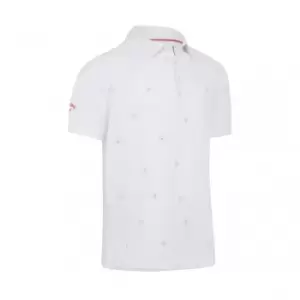 Image of Callaway CLASSIC FOULARD PRINT POLO - Bright White - L