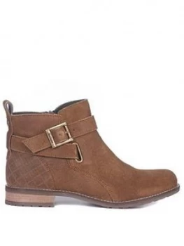 Image of Barbour Jane Suede Ankle Boots - Tan, Size 4, Women