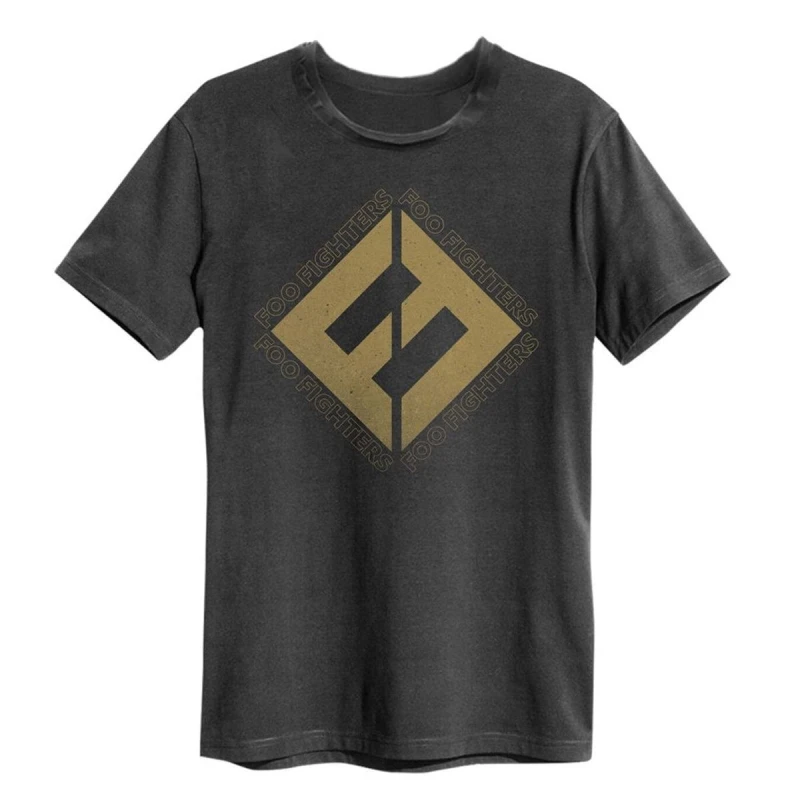 Image of Amplified Amplified Men Concrete & Gold Foo Fighters T-Shirt in Charcoal Size: X-Small Charcoal XS Male 5063107583918