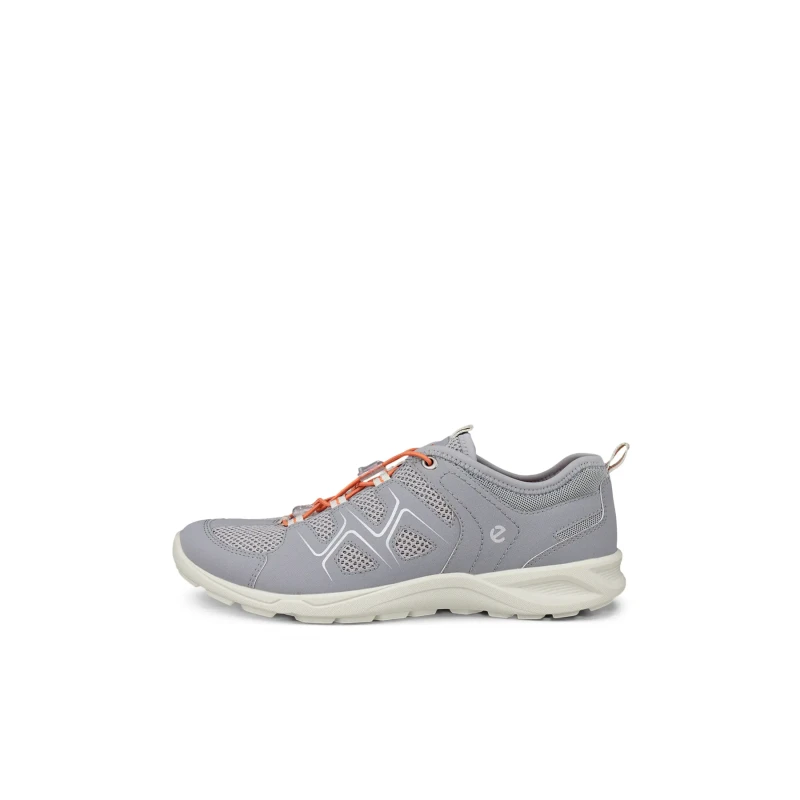 Image of Ecco Terracruise LT 825773 Textile Synthetic Womens Slip On Trainers - Silver Grey Silver Metallic - Size:UK 4.5