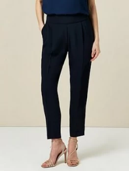Image of Wallis Henna Pull On Trousers - Navy, Size 10, Women