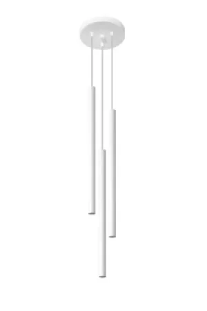Image of 3 Light Cluster Drop Pendant White, G9