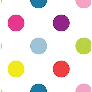 Image of Superfresco Easy Bright Multicolour Dotty Wallpaper - 10m