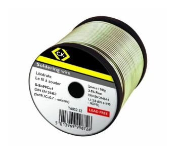 Image of T6052 52 Lead Free Soldering Wire 2mm x 500g Reel - CK