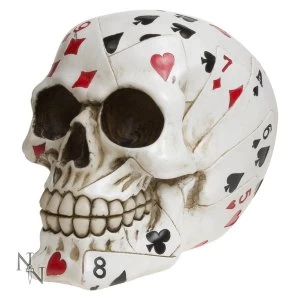 image of Dead Mans Hand Skull 15cm