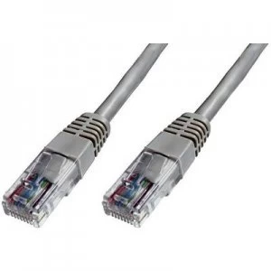 Image of Digitus RJ45 Network cable, patch cable CAT 5e U/UTP 20.00 m Grey
