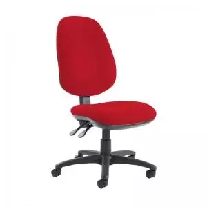 Image of Jota extra high back operator chair with no arms - Belize Red