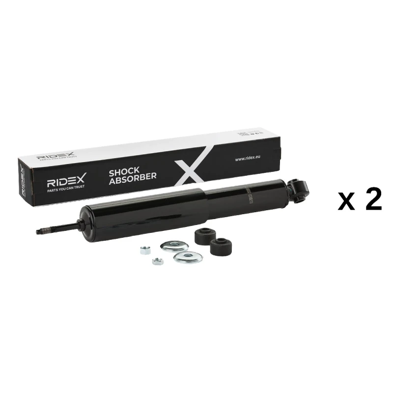 Image of RIDEX 854S21300 Shock absorber Front Axle, Gas Pressure, Monotube, Absorber does not carry a spring, Top pin Shock Absorber (854)