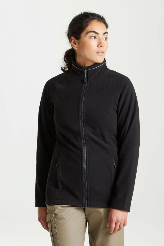 Image of Craghoppers Womens 'Expert Miska 200' Fleece Jacket in Black Size: 8 Black Female 8