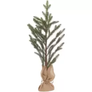Image of Pine Tree Artificial Plant (One Size) (Green/Brown) - Green/Brown - The Noel Collection