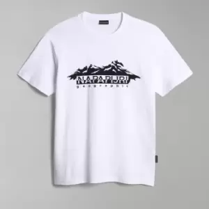 Image of Napapijri Racing Logo-Print Cotton-Jersey T-Shirt - XL
