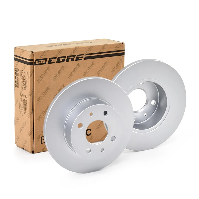 Image of goCORE GCH20752 Brake disc Front Axle, Solid, Cast Iron, Coated, without wheel studs Cast Iron Brake Disc (82)