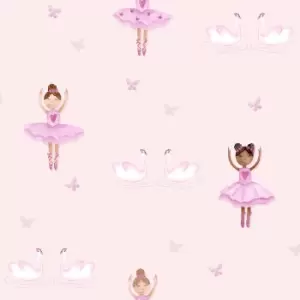 Image of Holden Decor Ballerina Pink Wallpaper