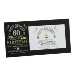 Image of 6" x 4" - Signography 60th Birthday Glass Frame